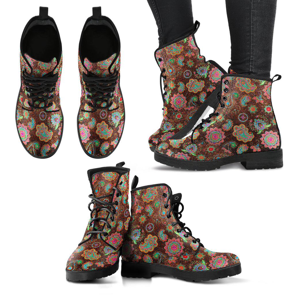 Colorful Mandala 4 Handcrafted Boots