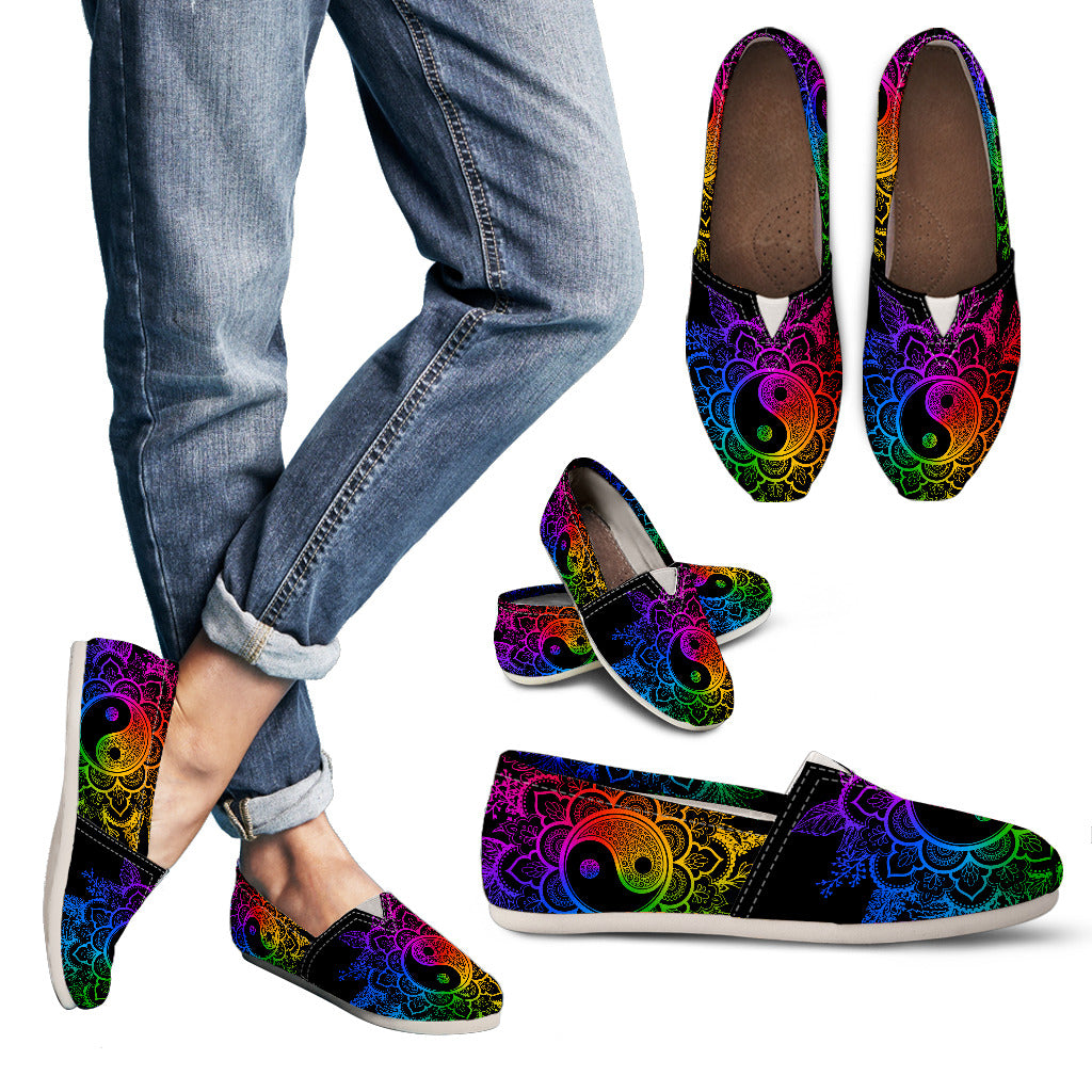 Colorful YinYang Handcrafted Casual Shoes