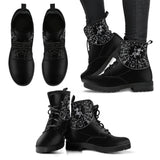 Sagittarius Black Zodiac Women's Leather Boots