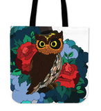 Tote Bag Owl Flowers