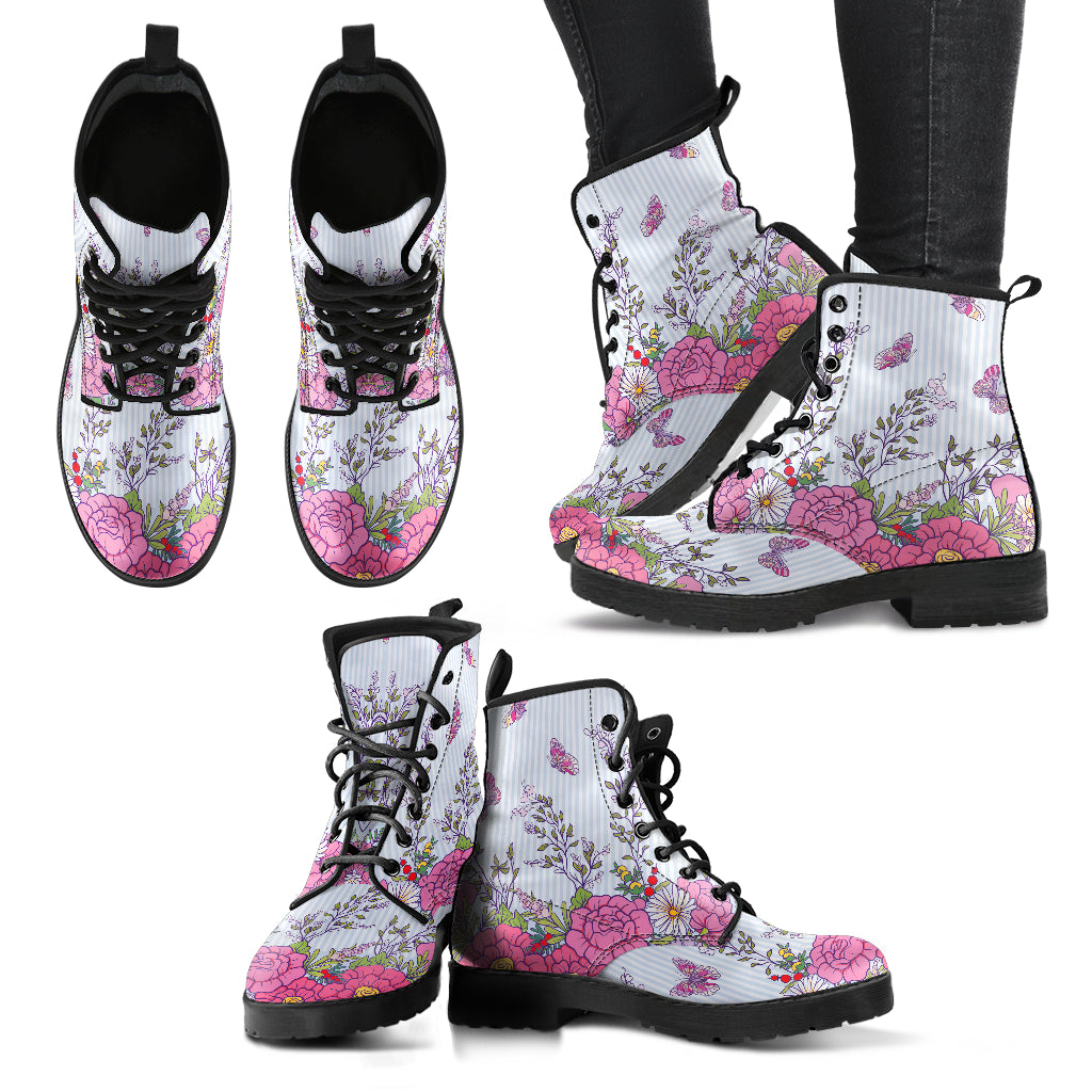 Butterfly Flower Handcrafted Boots