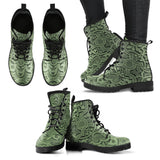 Vintage Mandala Ceilings in Sage - Leather Boots for Women