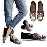 Flowers & Skull Women's Casual Shoes