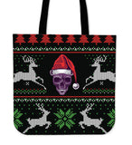 Ugly Christmas Santa Skull Tote Bag