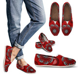 Red Elephant Mandala Om Women's Casual Shoes