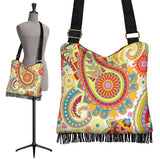 Pretty Paisley in Yellow Red Crossbody Bag
