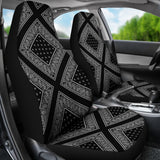 Black Bandana Car Seat Covers - Diamond