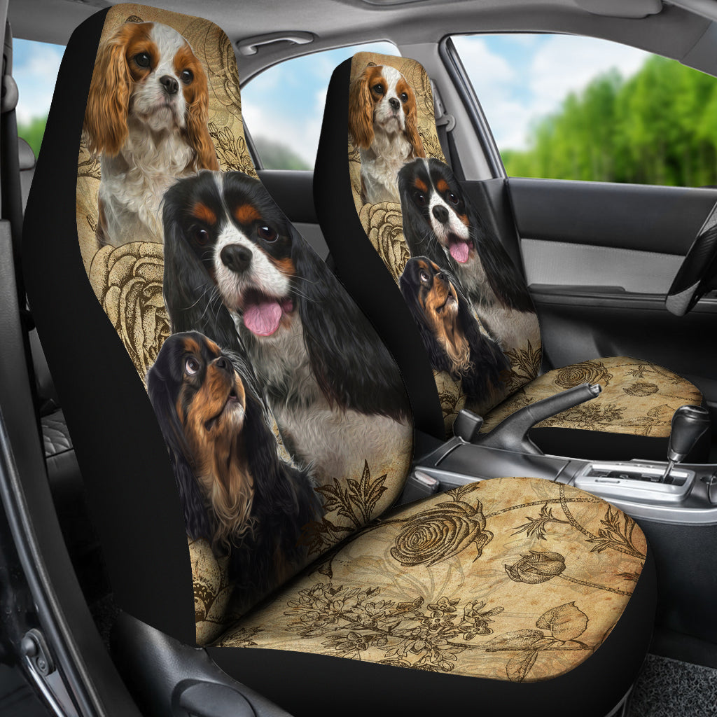 Cavalier King Charles Spaniel Car Seat Covers (Set of 2)