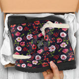 Floral Blush Pastel Roses Peonies - Faux Fur Leather Boots