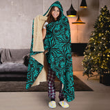 Bohemian Tiffany Girl (Black) - Hooded Blankets